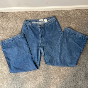 County Seat Jeans Women Wide Leg Denim Blue Jeans Size 13 Regular Mom Jeans